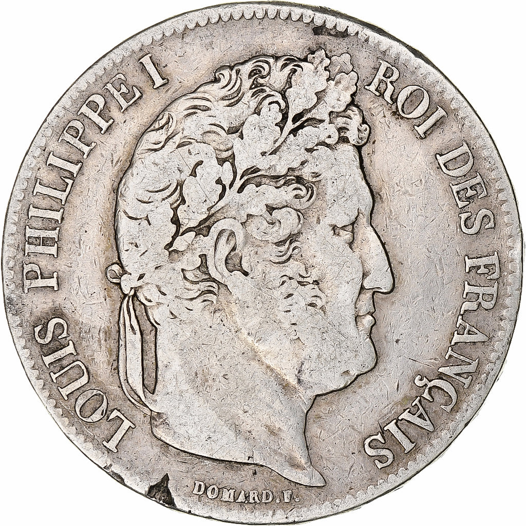 Moneta, Francia, Louis-Philippe, 5 Francs, 1835, Lille, MB, Argento, KM:749.13