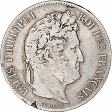 Moneta, Francia, Louis-Philippe, 5 Francs, 1835, Lille, MB, Argento, KM:749.13