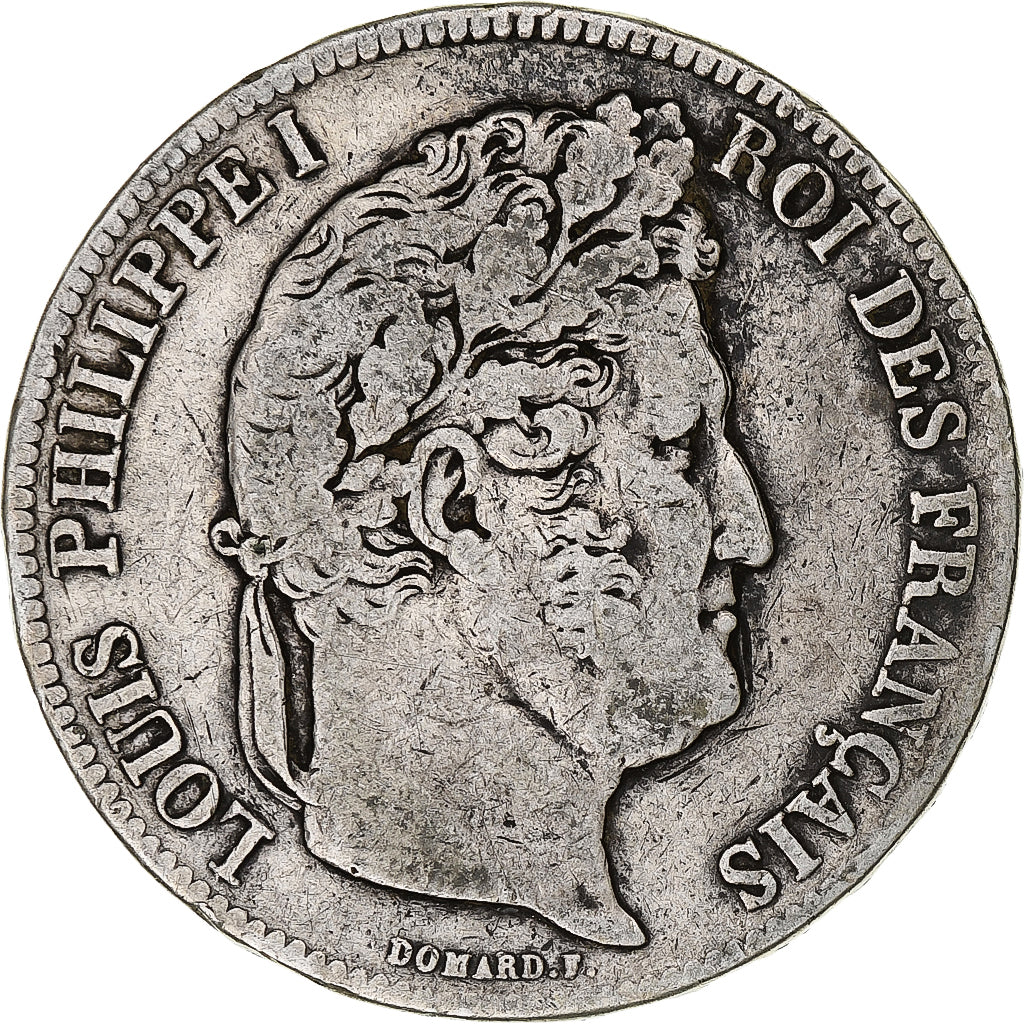 Coin, France, Louis-Philippe, 5 Francs, 1835, Paris, VF(20-25), Silver