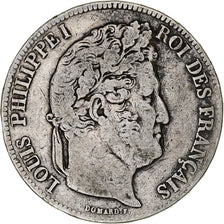 Coin, France, Louis-Philippe, 5 Francs, 1835, Paris, VF(20-25), Silver