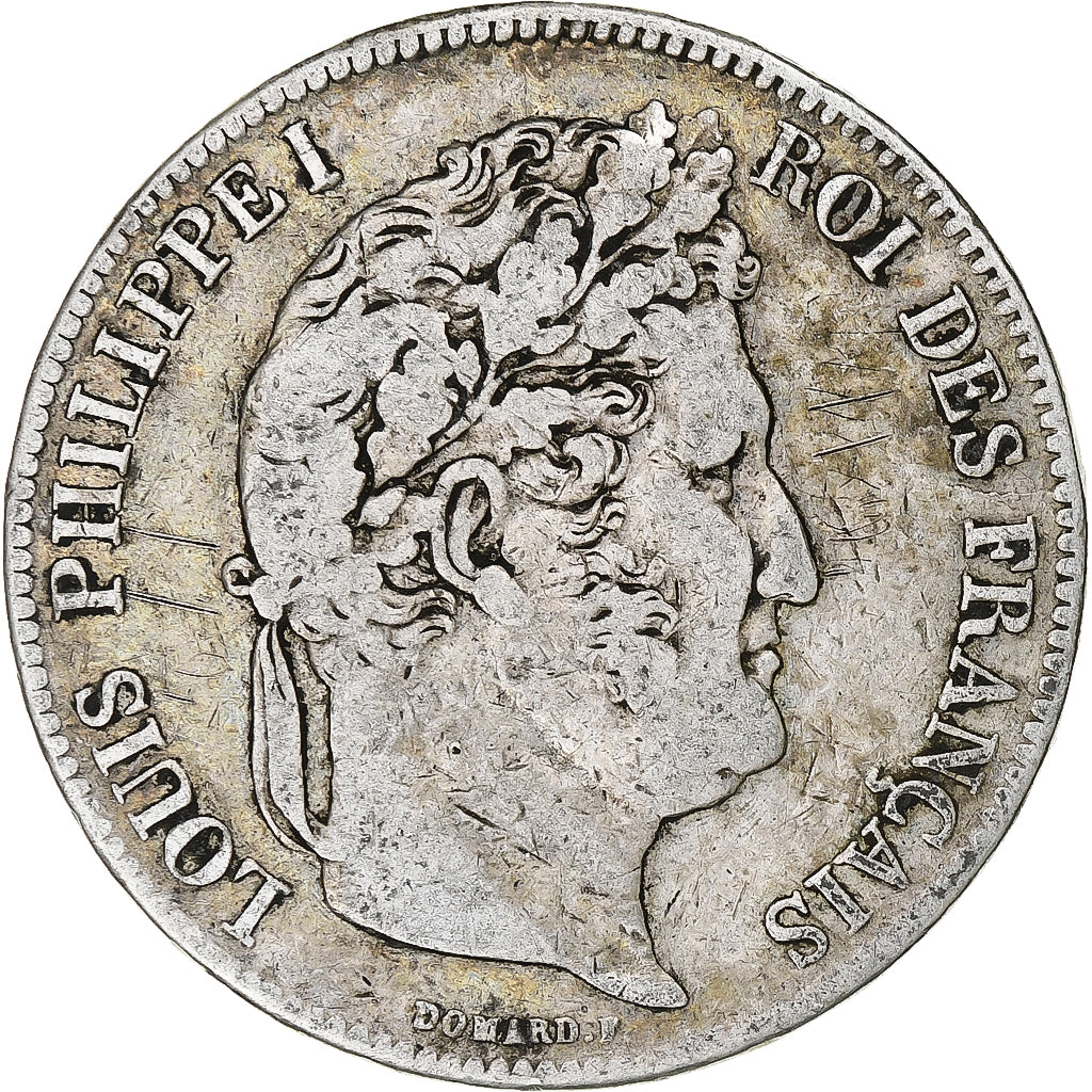 Munten, Frankrijk, Louis-Philippe, 5 Francs, 1838, Rouen, FR+, Zilver, KM:749.2