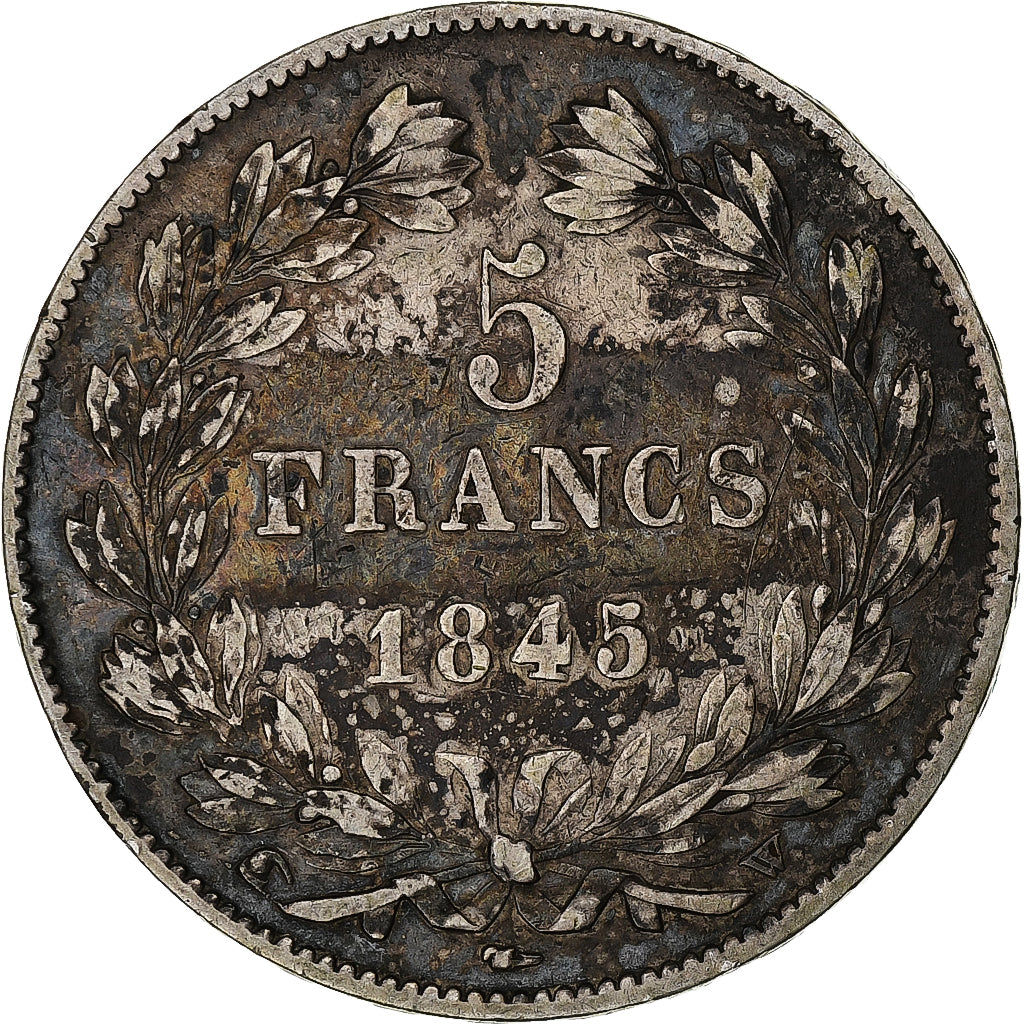 Coin, France, Louis-Philippe, 5 Francs, 1845, Lille, VF(20-25), Silver