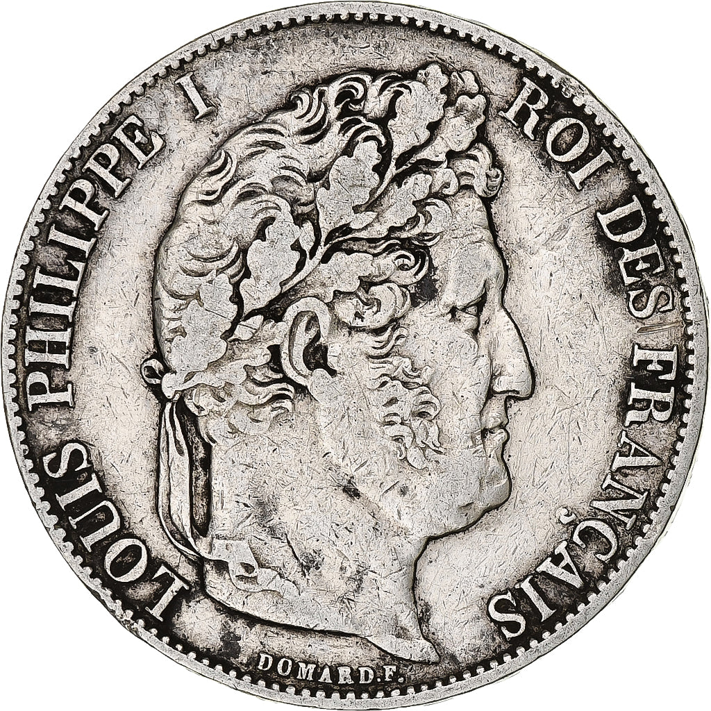 Coin, France, Louis-Philippe, 5 Francs, 1845, Lille, VF(30-35), Silver
