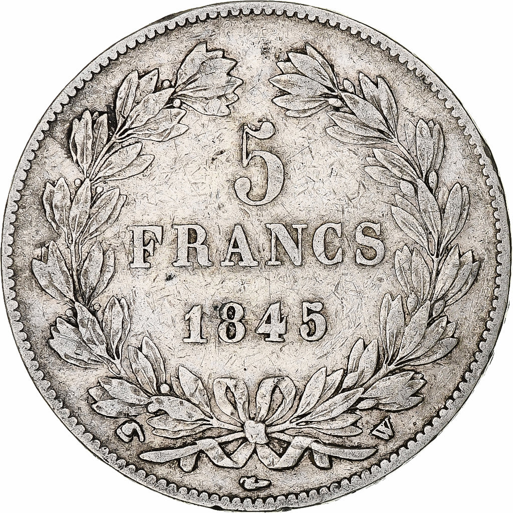 Coin, France, Louis-Philippe, 5 Francs, 1845, Lille, VF(30-35), Silver