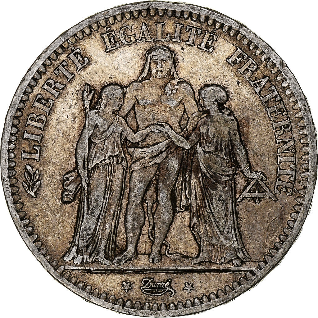 Munten, Frankrijk, Hercule, 5 Francs, 1848, Paris, FR+, Zilver, KM:756.1