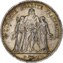 Coin, France, Hercule, 5 Francs, 1876, Paris, EF(40-45), Silver, KM:820.1