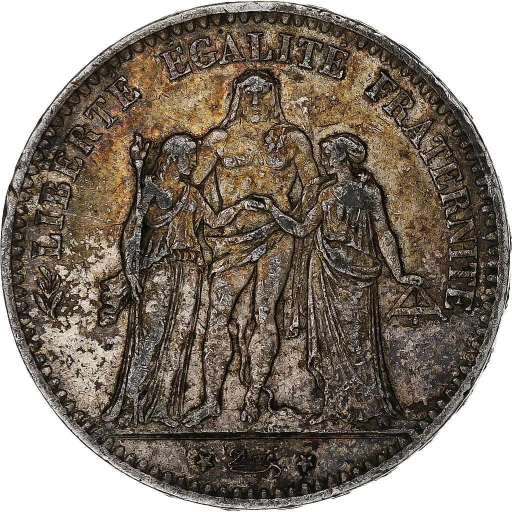 Coin, France, Hercule, 5 Francs, 1877, Paris, VF(30-35), Silver, KM:820.1