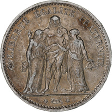 Coin, France, Hercule, 5 Francs, 1877, Paris, VF(30-35), Silver, KM:820.1