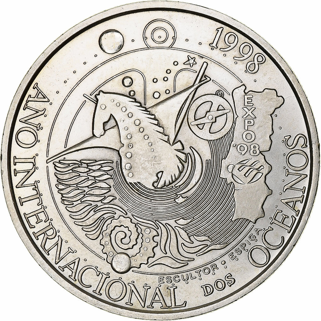 Coin, Portugal, 1000 Escudos, 1998, MS(63), Silver, KM:707