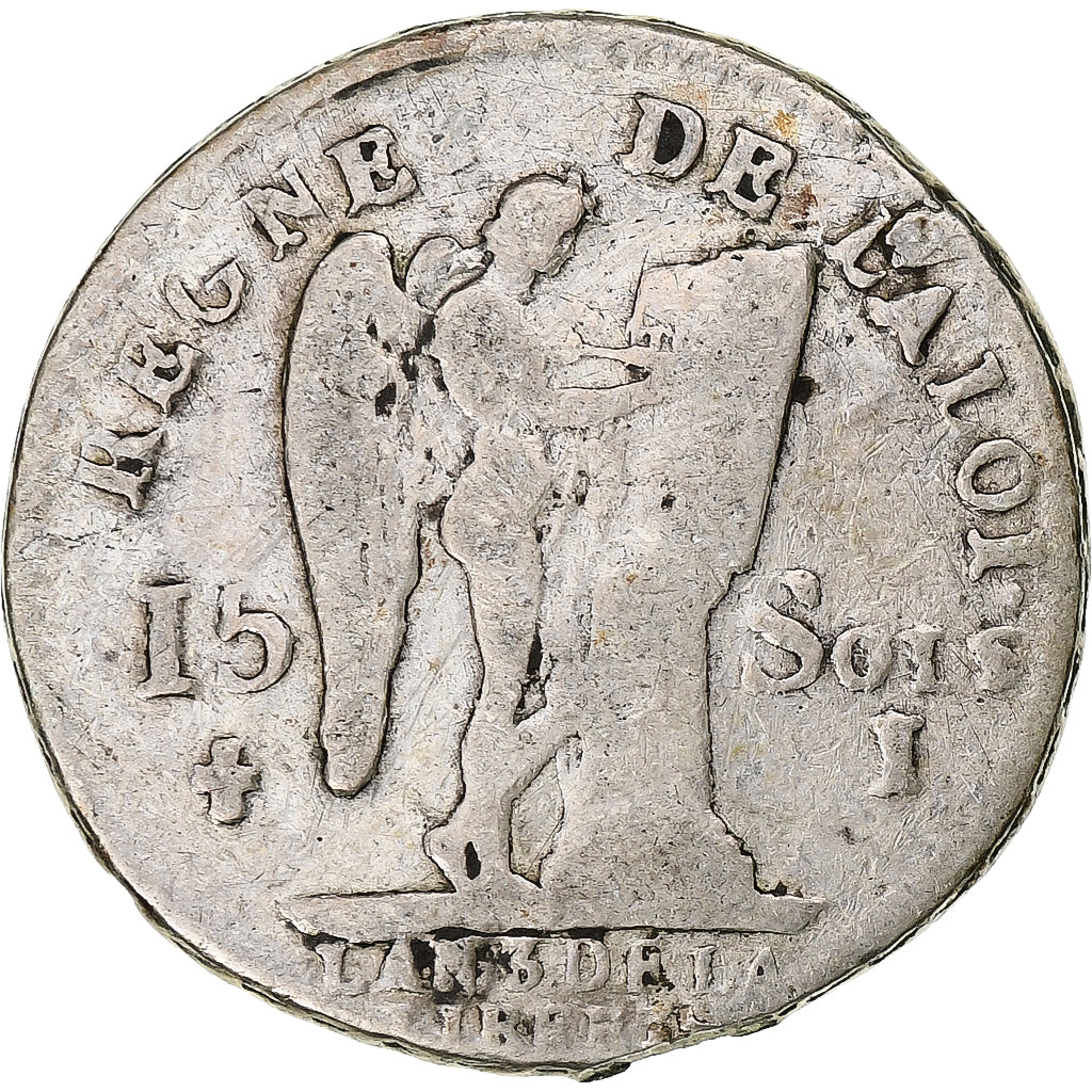 Moneta, Francia, Louis XVI, 15 Sols, 1791, Limoges, MB, Argento, Gadoury:36