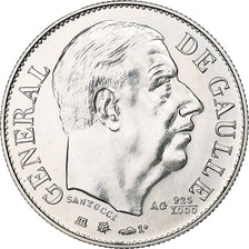 France, Médaille, Charles de Gaulle, 1980, FDC, Argent