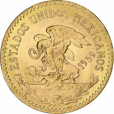 Moneda, México, 20 Pesos, 1959, Mexico City, EBC+, Oro, KM:478