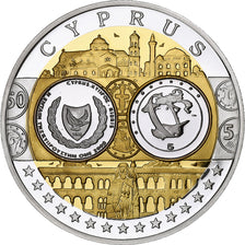Cyprus, Medaille, Euro, Europa, Politics, FDC, Zilver