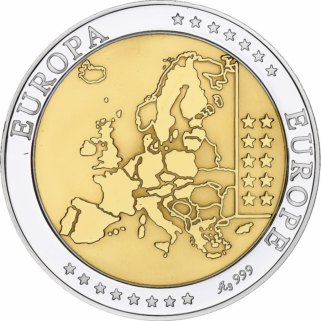 Malta, Medal, Euro, Europa, Politics, FDC, MS(65-70), Silver