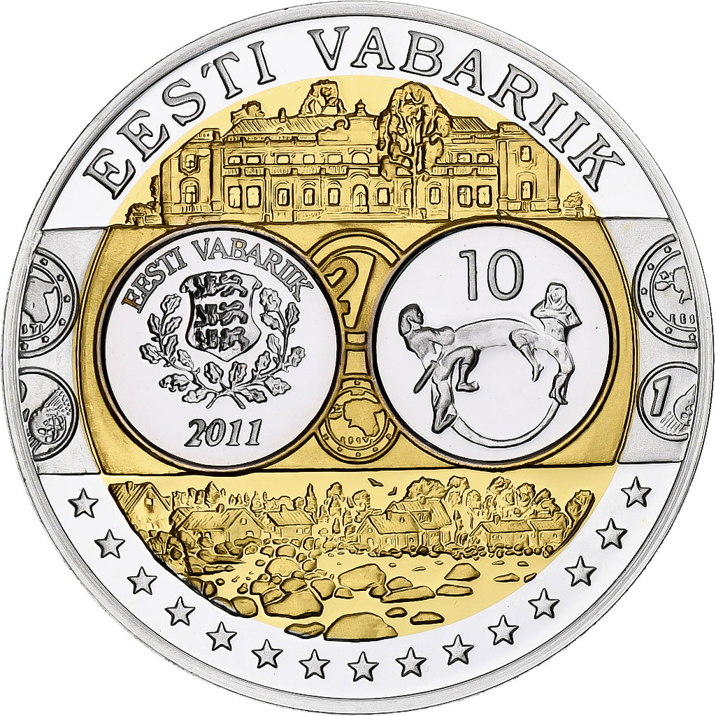 Estonie, Médaille, Euro, Europa, FDC, Argent