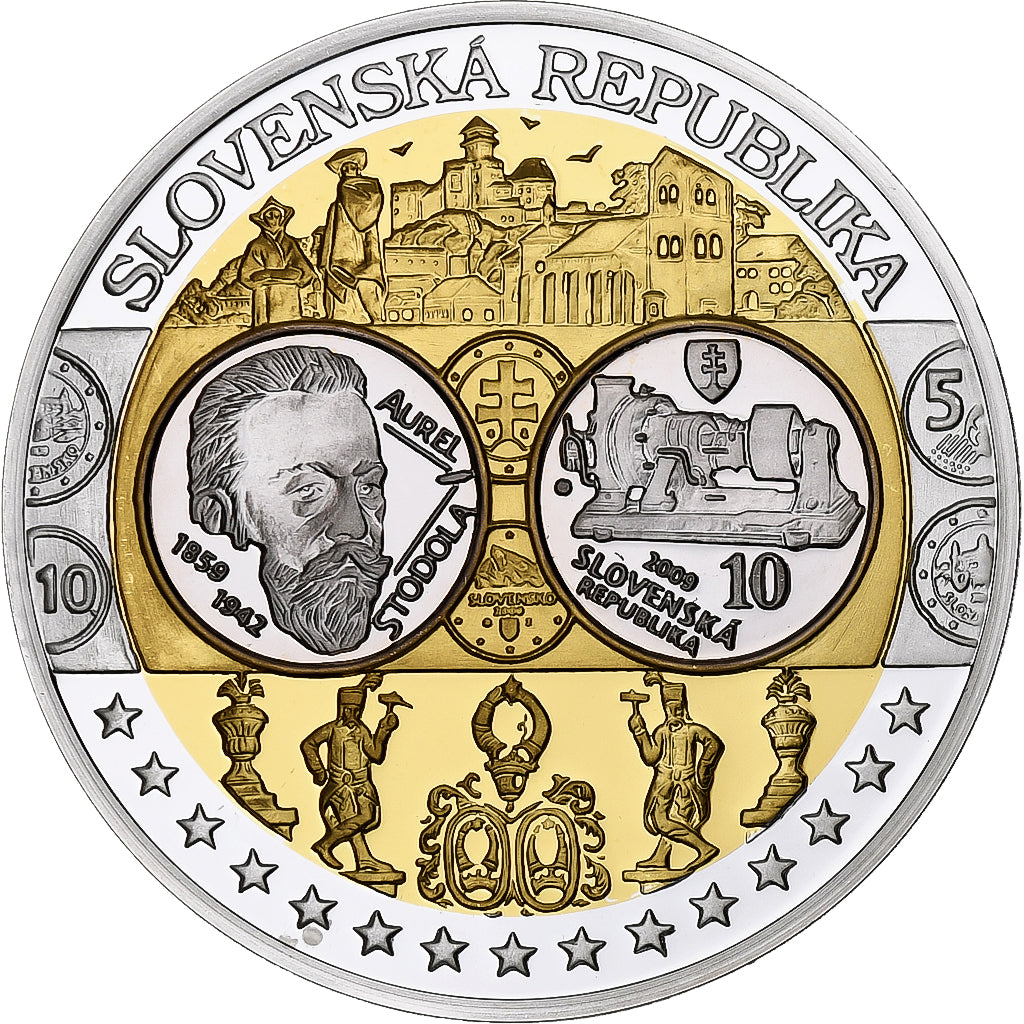 Slovakia, Medal, L'Europe, Politics, Society, War, FDC, MS(65-70), Silver