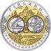 Finlândia, medalha, Euro, Europa, Politics, FDC, MS(65-70), Prata