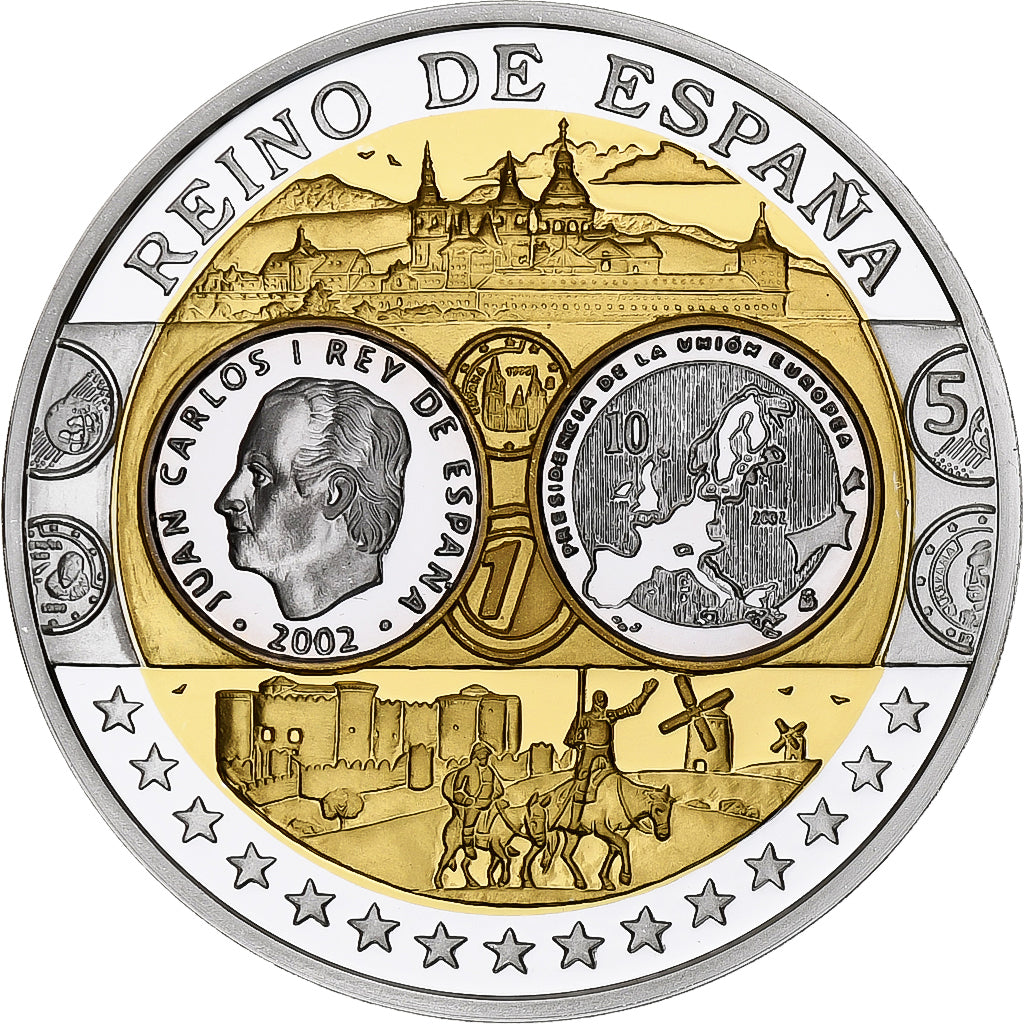 Spain, Medal, L'Europe, Espagne, Politics, Society, War, FDC, MS(65-70), Silver