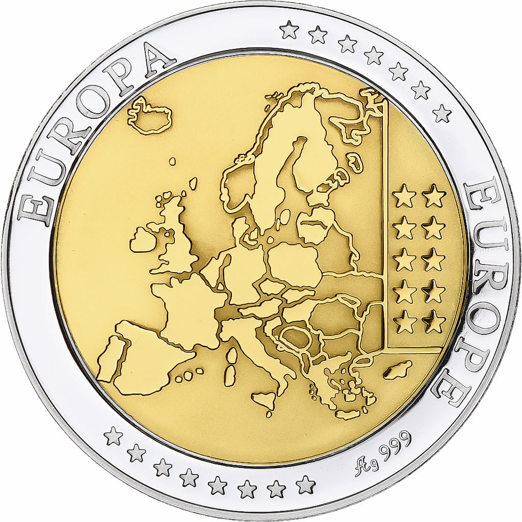 Spain, Medal, L'Europe, Espagne, Politics, Society, War, FDC, MS(65-70), Silver
