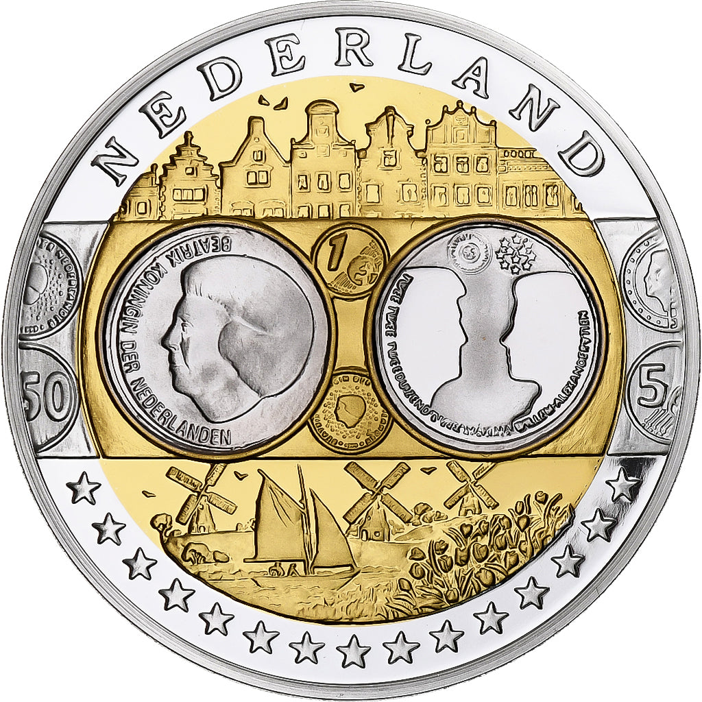 Netherlands, Medal, L'Europe, Reine Béatrix, MS(65-70), Silver