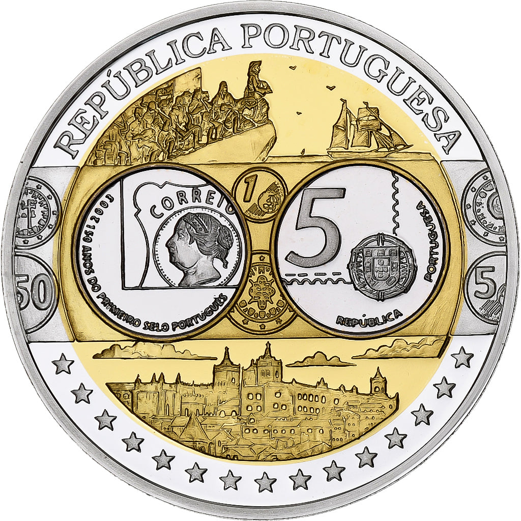 Portugal, Medal, Euro, Europa, Politics, MS(65-70), Silver