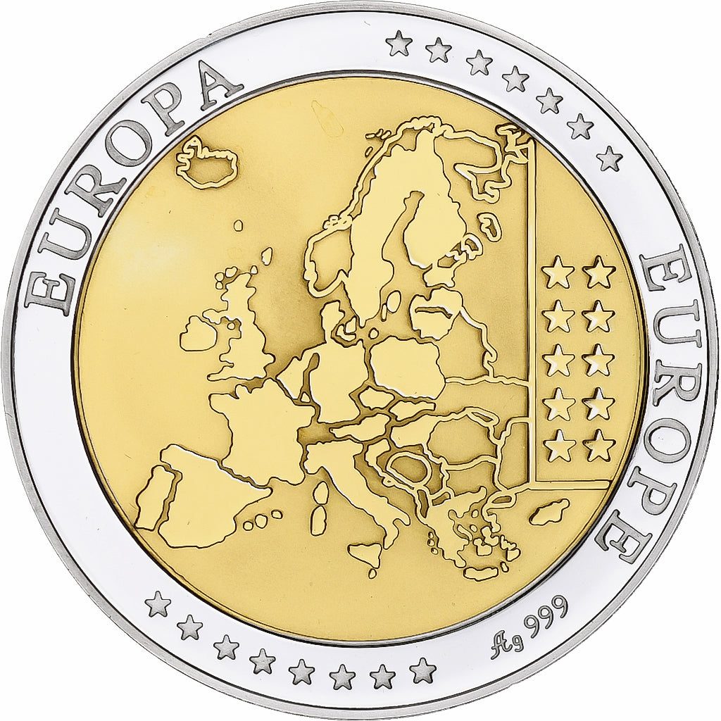 Portugal, Medal, Euro, Europa, Politics, MS(65-70), Silver