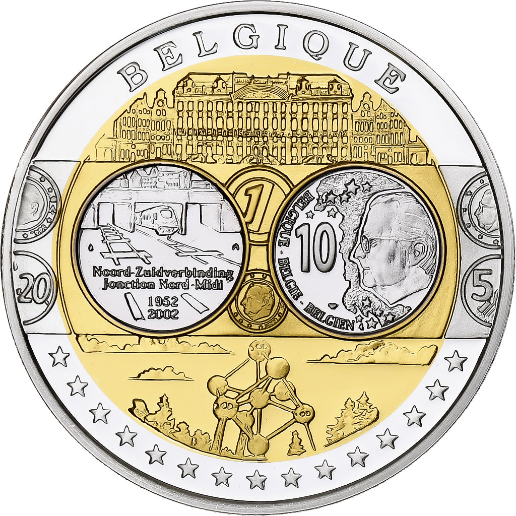 Belgium, Medal, L'Europe, Politics, Society, War, MS(65-70), Silver