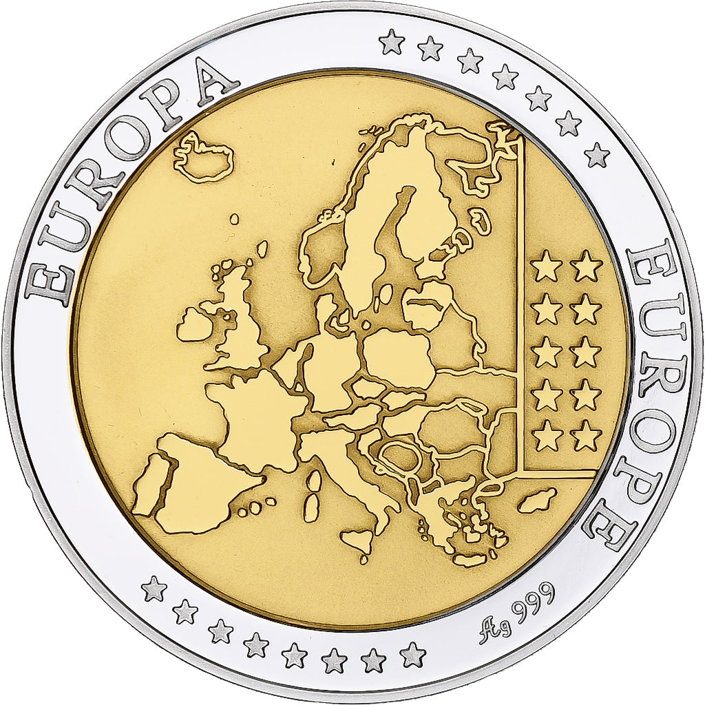 Luxembourg, Medal, Euro, Europa, MS(65-70), Silver