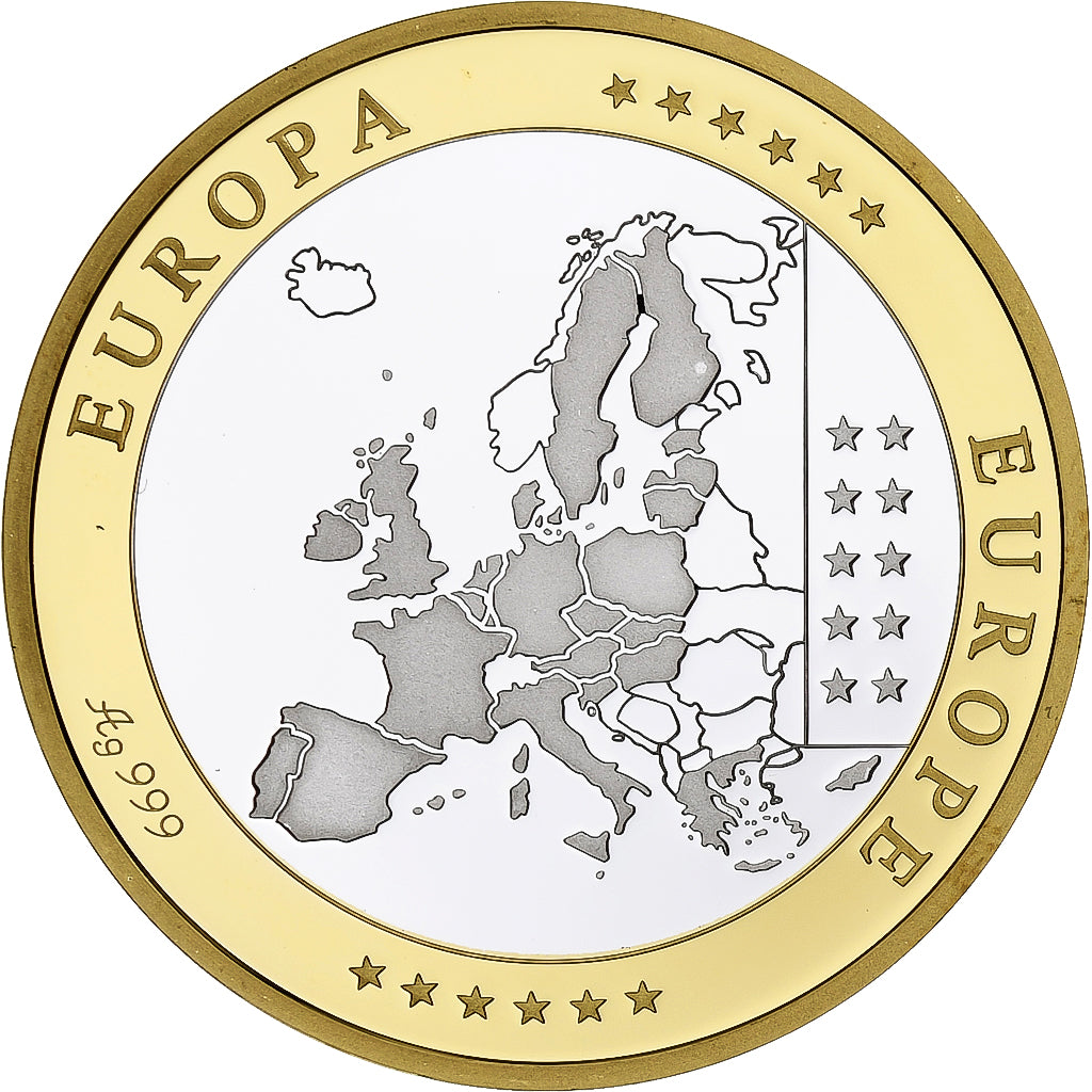 Portugal, Medal, Euro, Europa, Politics, MS(65-70), Silver