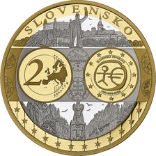 Slovakia, Medal, L'Europe, Politics, Society, War, FDC, MS(65-70), Silver