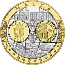 Malta, Medal, Euro, Europa, MS(65-70), Silver
