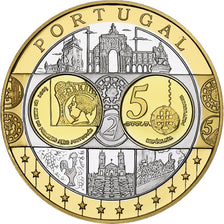 Portogallo, medaglia, Euro, Europa, Politics, FDC, Argento