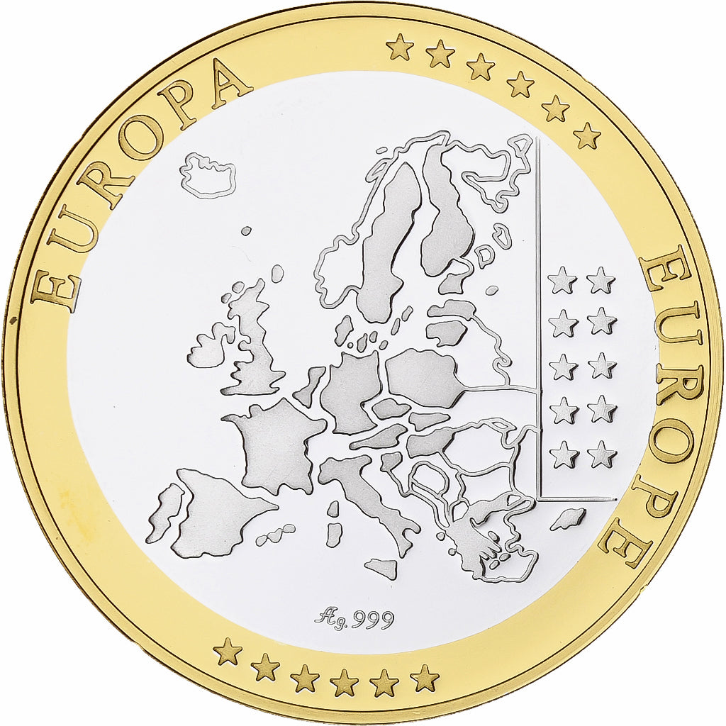 Portogallo, medaglia, Euro, Europa, Politics, FDC, Argento