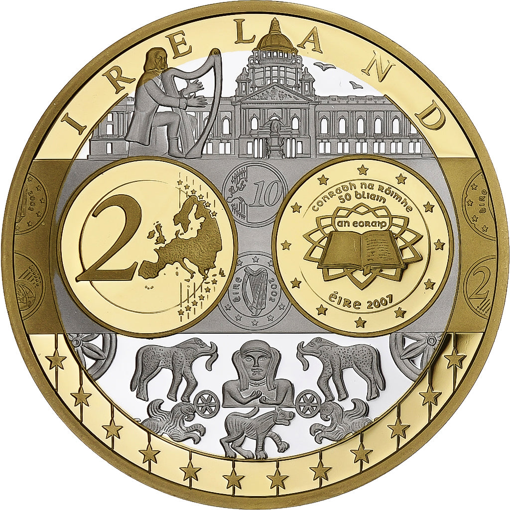 Irlande, Médaille, Euro, Europa, Politics, FDC, FDC, Argent