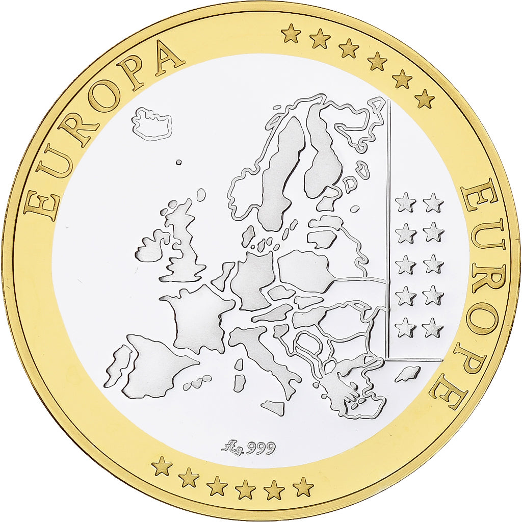 Duitsland, Medaille, Euro, Europa, FDC, Zilver