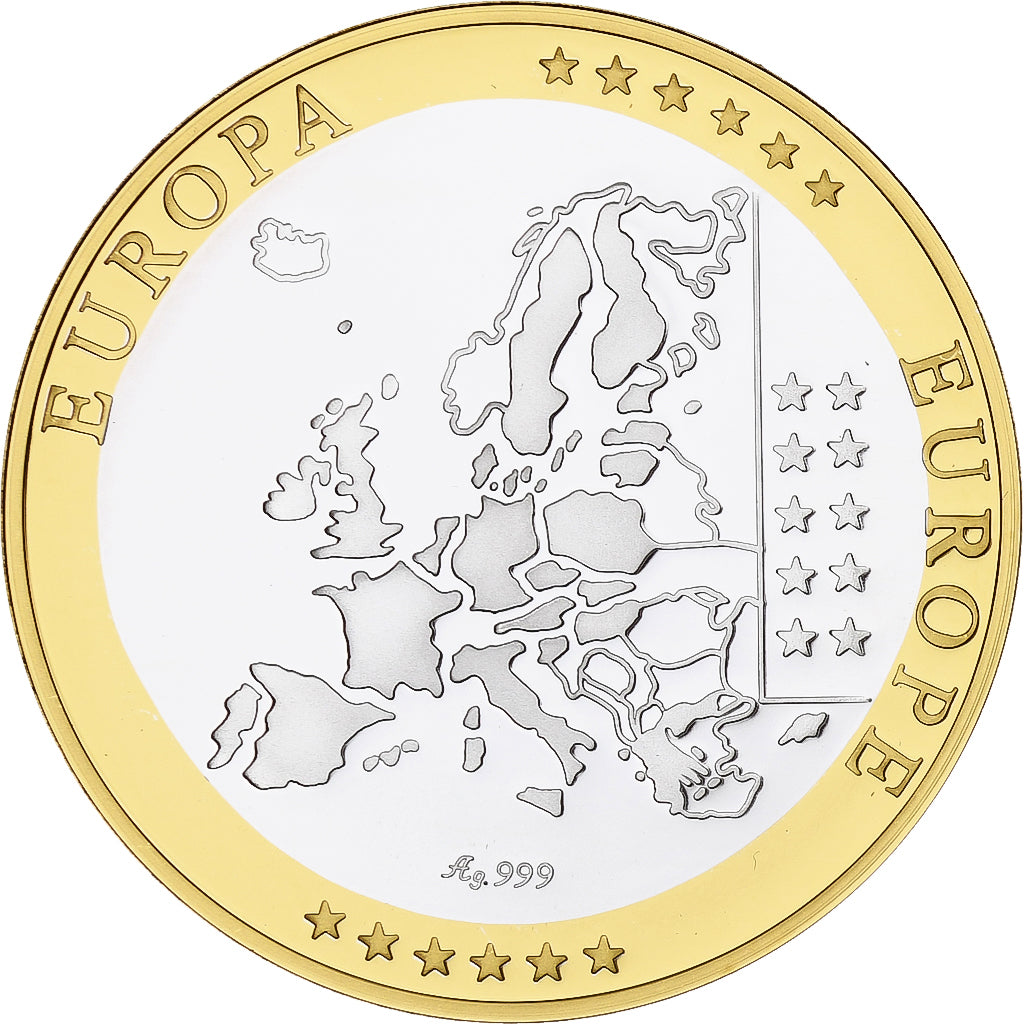 Luxemburgo, medalla, Euro, Europa, FDC, Plata