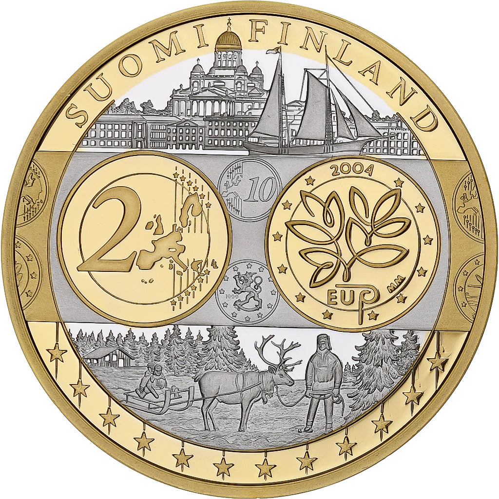 Finland, Medal, Euro, Europa, Politics, FDC, MS(65-70), Silver