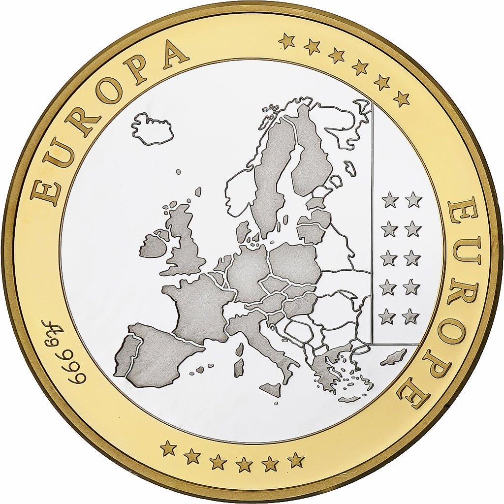 Spain, Medal, Euro, Europa, MS(65-70), Silver