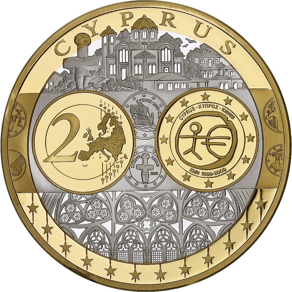 Cyprus, Medal, Euro, Europa, Politics, MS(65-70), Silver