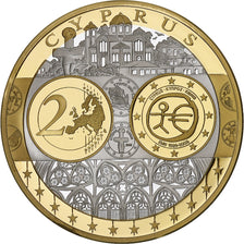 Cyprus, Medal, Euro, Europa, Politics, MS(65-70), Silver