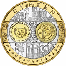 Cyprus, Medal, Euro, Europa, Politics, MS(65-70), Silver