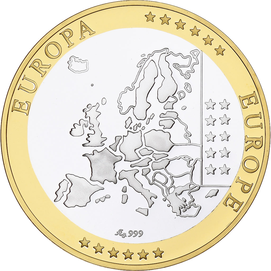Cyprus, Medal, Euro, Europa, Politics, MS(65-70), Silver