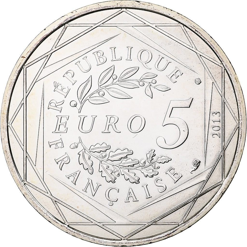 France, 5 Euro, Liberté, 2013, Paris, MS(65-70), Silver