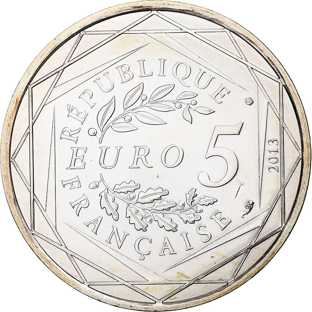 France, 5 Euro, Fraternité, 2013, MS(65-70), Silver, Gadoury:EU646