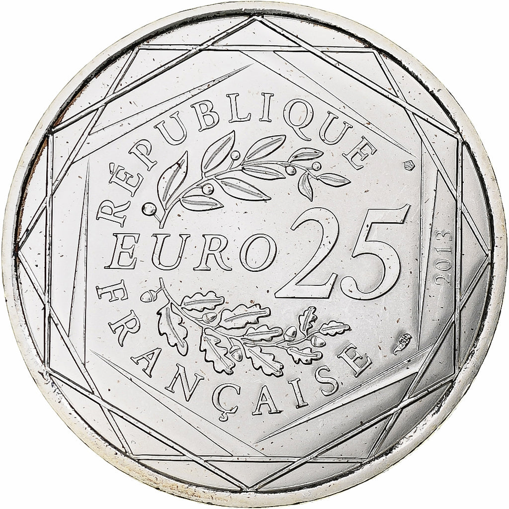 France, 25 Euro, Respect, 2013, Paris, MS(65-70), Silver