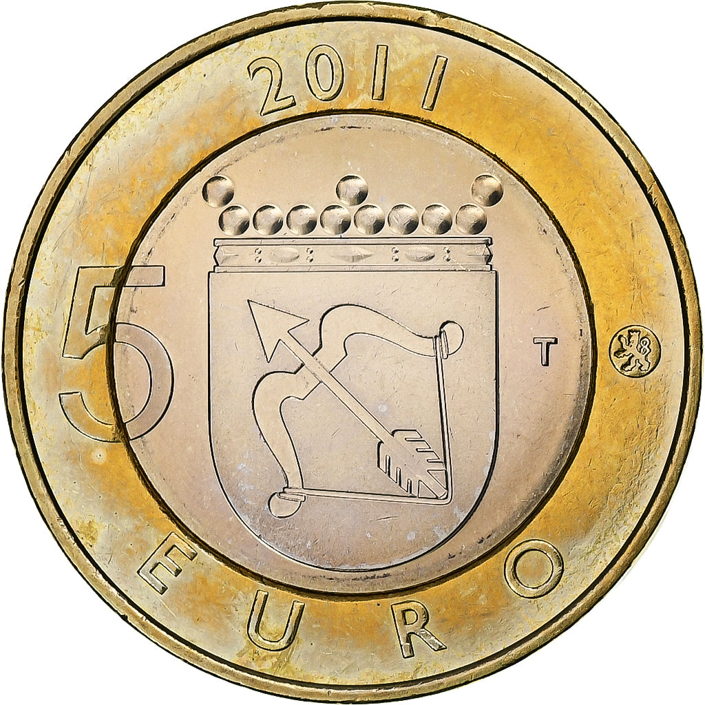 Finlandia, 5 Euro, Provinces - Savonia, 2011, Vantaa, EBC, Bimetálico, KM:162