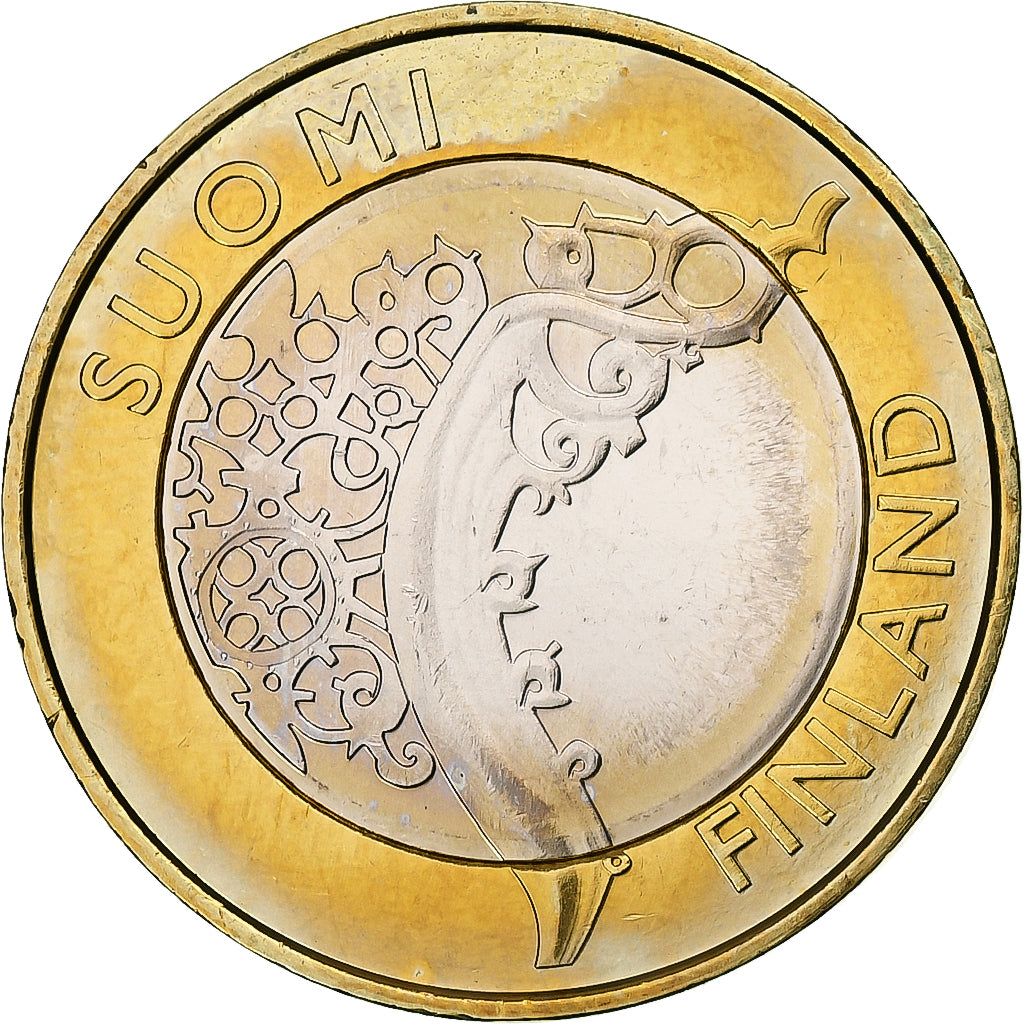 Finlandia, 5 Euro, Province sud-ouest, 2010, Vantaa, SPL-, Bi-metallico, KM:158