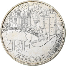 França, 10 Euro, 2011, Paris, Rhône-Alpes, MS(60-62), Prata, KM:1751