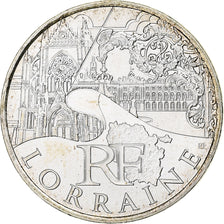 France, 10 Euro, Lorraine, 2011, Paris, MS(64), Silver, KM:1743
