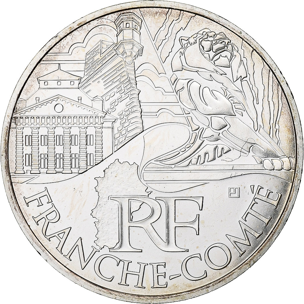 France, 10 Euro, Franche-Comté, Euros des régions, 2011, Paris, SPL, Argent